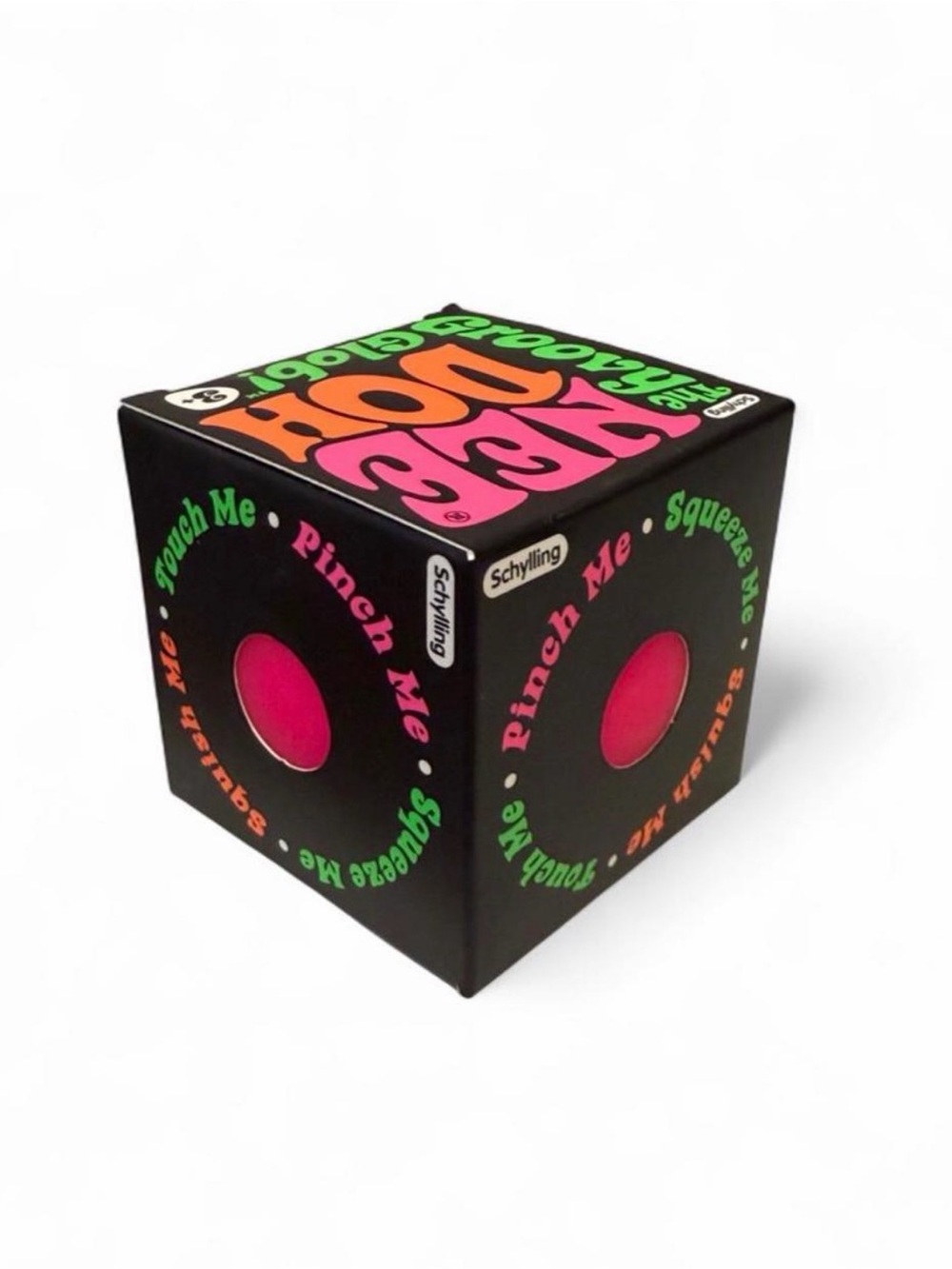 Schylling NeeDoh Groovy Glob- Sensory Squeeze Squishy Toy - Bright Pink